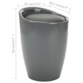 thumbnail image 4 of vidaXL Tabouret de Rangement Gris Similicuir, 4 of 4
