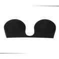 thumbnail image 1 of Women Invisible Push Up Bra Solid Self-Adhesive Silicone Sticky Tube Top Backless Strapless U Shape Bralette, 1 of 5