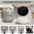 thumbnail image 4 of Small Rice Cooker 4-Cup Uncooked 2 Quart Non-Stick  Steamer Auto  Warm  Green for 1-3 People, 4 of 7