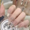 thumbnail image 1 of 24pcs Wearable Pink Press On Fake Nails Tips With Glue false nails design Butterfly Lovely Girl false nails With Wearing Tools LU, 1 of 7