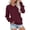 Wine, variant on Hoodless Hoodies for Women Women's Sports Long Sleeve Sweatshirt Basic V Neck Solid Color Pullover Casual Top Hoodless Sweatshirt Womens Womens Sweatshirts No Hood Red