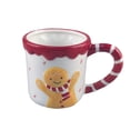 thumbnail image 1 of Taza de cerámica Cute Gingerbread Man con mango de bastón de caramelo, 350 ml, 1 of 2