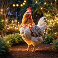 thumbnail image 2 of asddcavvf Christmas Animal Outdoor Garden Chicken Ground Plug Decoration Outdoor Christmas Animal Ground Plug 2D Small Garden Flags for outside with Sign Language Garden Label Outdoor Metal Cards for, 2 of 4