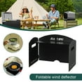 thumbnail image 5 of Yucurem Foldable Camping Gas Stove Windshield Portable for Camping Picnic Camping Kitchen Utensils (Black), 5 of 10