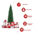 thumbnail image 6 of Gymax  5' Christmas Tree PVC Artificial Holiday Decor Slim Pencil Tree Metal Stand, 6 of 6