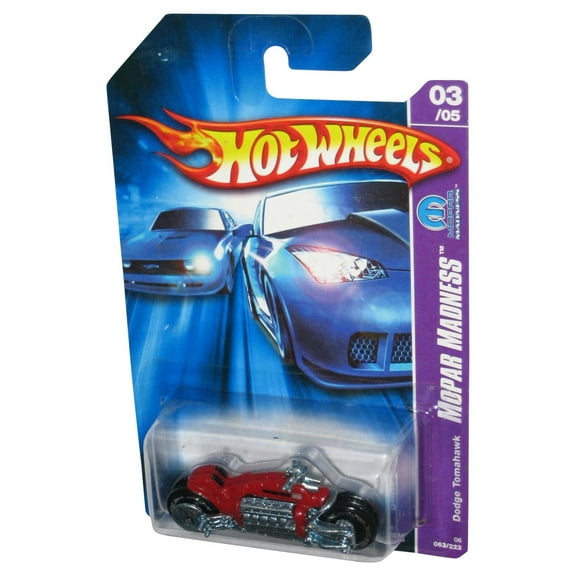 Hot Wheels Mopar Madness 3/5 (2006) Red Dodge Tomahawk Toy Motorcycle Bike 063/223