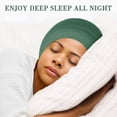 thumbnail image 3 of Gorro de pelo Fittia Satin para dormir, correa antideslizante, color verde, 3 of 7