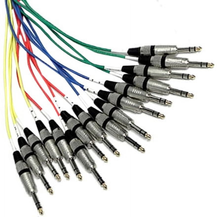 Seismic Audio NEW 16 CHANNEL TRS SNAKE CABLE -10 Feet Pro Audio Patch - SASRT-16x10