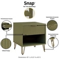 thumbnail image 2 of Pemberly Row Commode Standard à 3 Tiroirs en 2 Pcs et Table de Nuit 1.0 en Vert Olive, 2 of 13