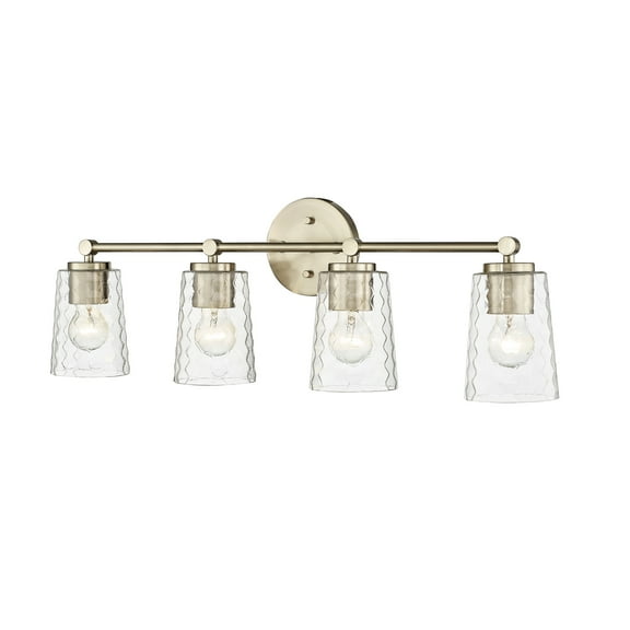 Millennium Lighting Ashli 2/4 Light Vanity Light with Clear Honeycomb Glass Shades 4 Light - Modern Gold