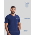 thumbnail image 4 of Care+Wear Mens Classic Scrub Top, 4 of 5