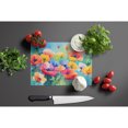 thumbnail image 4 of Anemones in Watercolor Glass Cutting Board Large 12 in x 15 in, 4 of 5