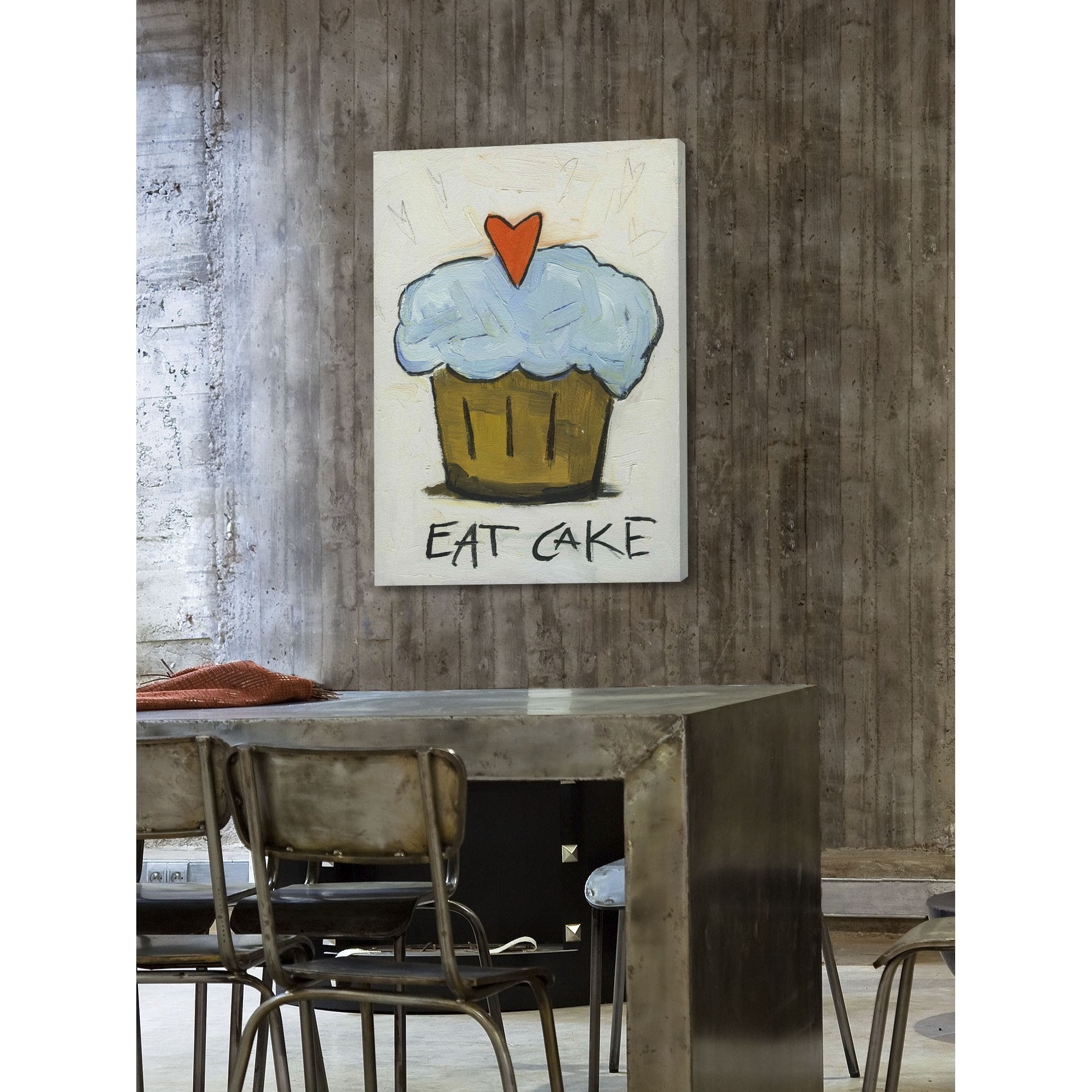 Marmont Hill "Eat Cake" by Tori Campisi Painting Print on Canvas