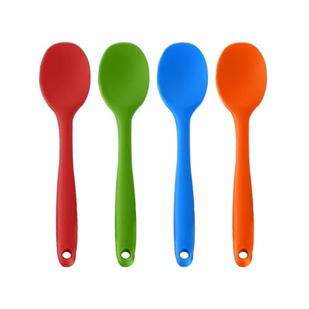 

Ekeka New Arrivals 4pcs/pack Heat Resistant One Piece Design Mixing Silicone Spoon For Cooking Safe