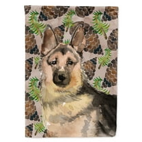 German Shepherd Pine Cones Garden Flag