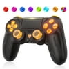 Bonadget Wireless P-4 Controller - Game Controller Compatible with PS-4/Slim/Pro, Built-in 1000mAh Rechargeable Battery with Enhanced Dual Vibration/6-Axis Motion Sensor/ Touch Pad/Led Light