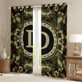 thumbnail image 2 of Erosebridal Kids Boys D Personalized Initial Blackout Curtains Set of 2 (52x84 Each),Abstract Camouflage Window Curtains, 2 of 6
