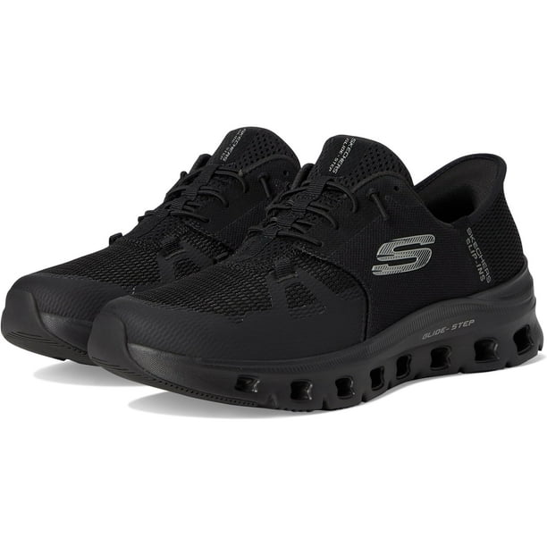 Zapatillas de trabajo Skechers Resistant Glide-Step Pro para hombre, color negro