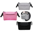 thumbnail image 1 of Limei Organizer Bag for Mom, Baby Trolley Bag - Compatible with Any Stroller - Multifunctional Large Capacity 11.8" x 4.7" x 6.7" (Pink), 1 of 7