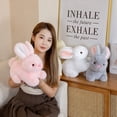 thumbnail image 4 of SSBSM 15/20/30cm Rabbit Doll Toy Lovely 3D Eyes Lying Position Bunny Doll Plushie Ornament Fully Filled Rabbit Plush Doll Keychain Pendant New Year Gift, 4 of 8