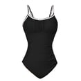 thumbnail image 7 of MSJUHEG Ruched Monokinis,High Waist Bathing Suit,Push Up Swimwear,Tummy Control Bathing Suits,Womens Bathing Suits,Bandeau Bathing Suits,Plus Size Swimsuit for Women Black L, 7 of 7