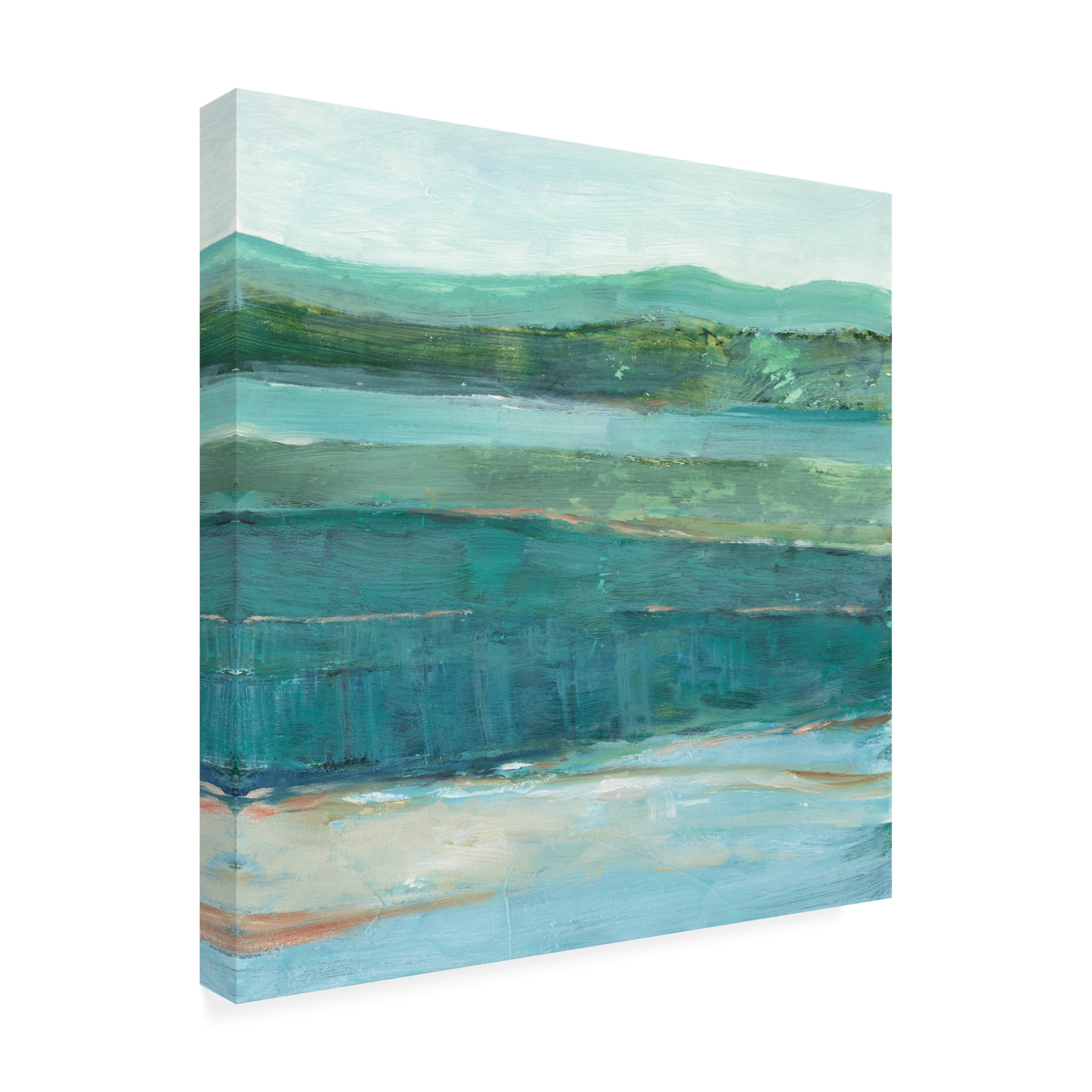 Canvas Wall Art - Ethan Harper 'Layered Fields II' Wall Art for Living Room, Bedroom, or Office Décor by Trademark Fine Art - 18 x 18 Inches