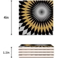 thumbnail image 3 of FMSHPON Mandala Pattern Set of 8 Coaster for Drinks, Absorbent Ceramic Stone Coasters Cup Mat with Cork Base for Home Kitchen Room Coffee Table Bar Decor, 3 of 4