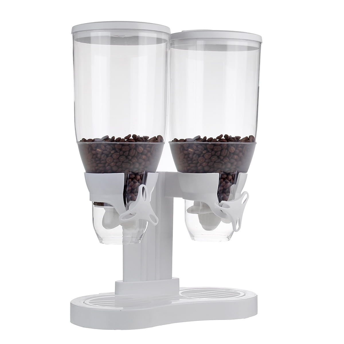 Food Dispensers, Countertop Double Dry Cereal Dispenser, Double Cereal Dispenser