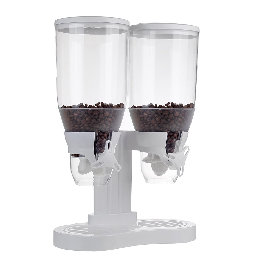 Food Dispensers, Countertop Double Dry Cereal Dispenser, Double Cereal