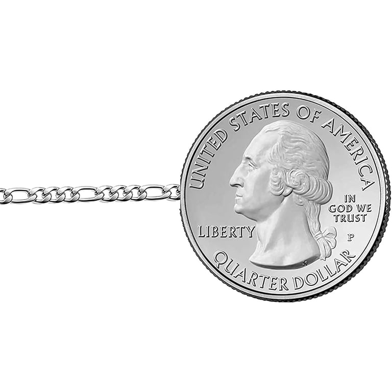 Savlano 925 Sterling Silver Italian Figaro Link Chain Bracelet - 3.5mm, 10-Inch, Gift Box For Men & Women
