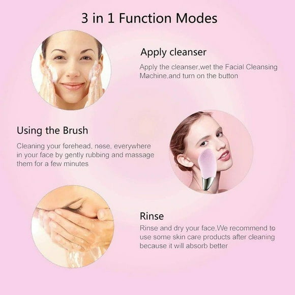 ISTAR Silicone Face Cleansing Brush Electric Facial Washing Massager Scrubber Cleanser