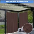 thumbnail image 5 of Lapalife Outdoor Curtain for Patio Waterproof Extra Wide, Tap Top Blackout Curtain Thermal Insulated Drapes, 1 Panel, 100''x 96'', Brown, 5 of 8