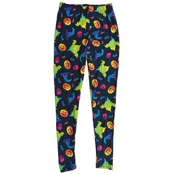 Women's Regular Colorful Ghost Pumpkin Pattern Printed Leggings