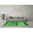 thumbnail image 3 of Ahgly Company Indoor Round Oriental Emerald Green Industrial Area Rugs, 7' Round, 3 of 4