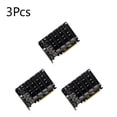 thumbnail image 1 of 4 Port M.2 NVME SSD To PCIE X16 Adapter Converter Card Support 2230/2242/2260/2280 Host Controller Expansion Card LED Indicator 3 Pcs, 1 of 6