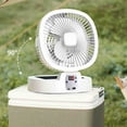 thumbnail image 7 of Solar Powered Foldable Desk Fan with LED Light, USB Rechargeable Portable Fan with Remote Control, Outdoor Camping Fan Functioning as Power Bank for Travel & Backyard Activities, 7 of 7