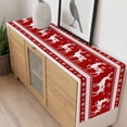 thumbnail image 4 of Christmas Elk Table Runner 120 Inches Long Farmhouse Dress Scarves, Xmas Snowflakes Vintage Red Geometric Art Dining Tablerunner for Coffee Table/Kitchen Island/Party Décor, 13" x 120", 4 of 8