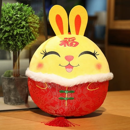 

MEIDELI Rabbit Plush Pendant 10/15/20cm Hanging Ornament Blessing Doll Cute 2023 Bunny Year Cartoon Plush Doll Pendant
