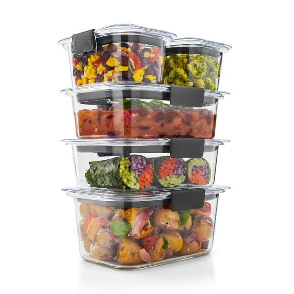 Rubbermaid Brilliance® 10-Piece Set, Clear and Airtight Food Storage Containers
