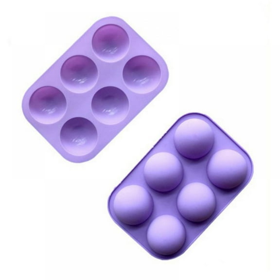 3pcs 6 Holes Semi Sphere Silicone Mold, Baking for Making Hot Chocolate Bomb, Dome Mousse,Cake, Jelly
