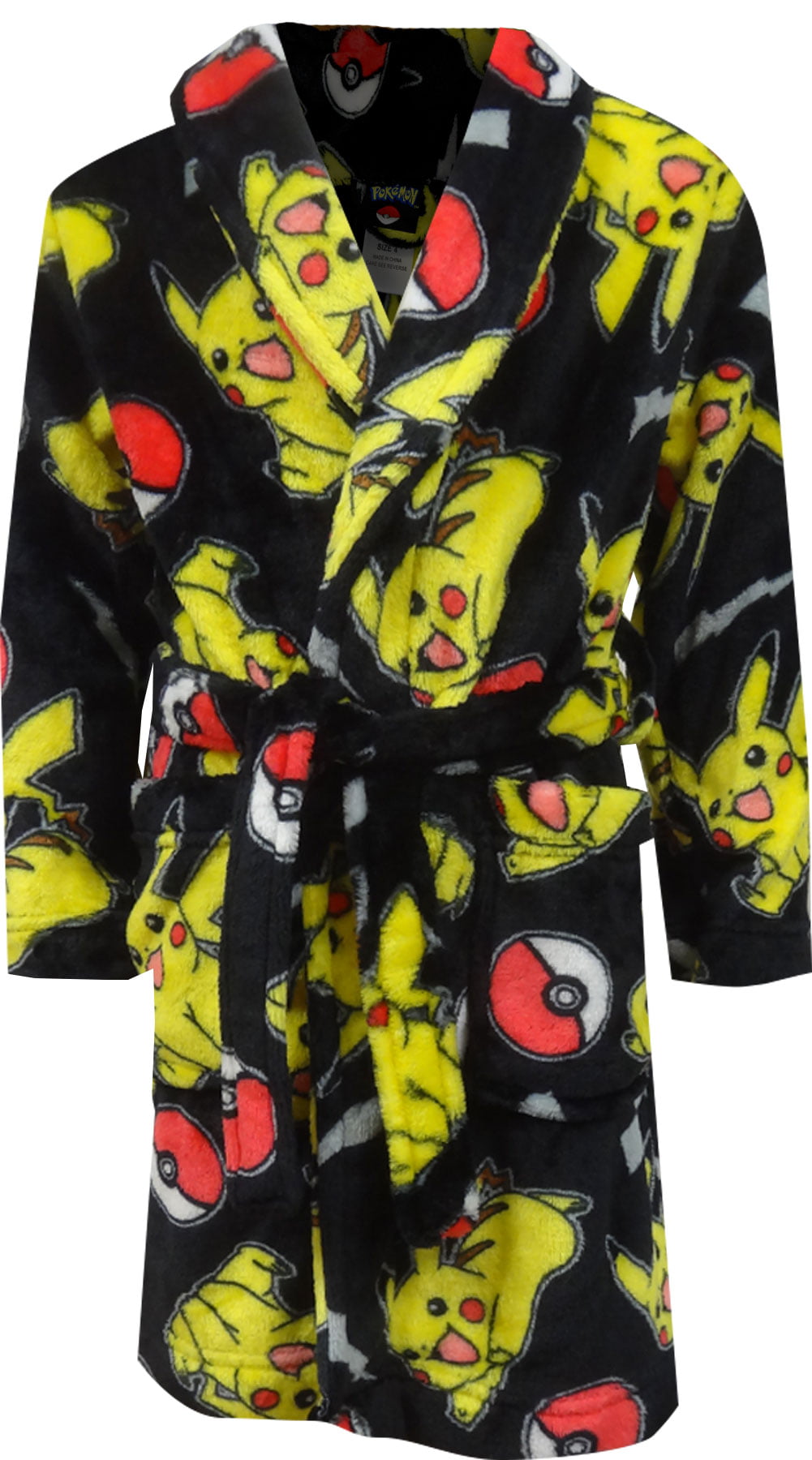 6/7 Boys Pokemon Pikachu Luxe Plush Robe  4/5 8 10/12