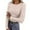 Beige, variant on Long Sleeve Shirts For Womens Tops Casual Stretch Crewneck Ribbed Fitted Basic Womens T Shirts Navy M