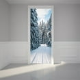 thumbnail image 3 of Christmas Wall Stickers Modern Art 3D Door Sticker, Peel and Stick Vinyl Door Mural Decals for Home Decor, 2 Pcs Set,SP-F129,L(45x200cmx2Pcs), 3 of 15