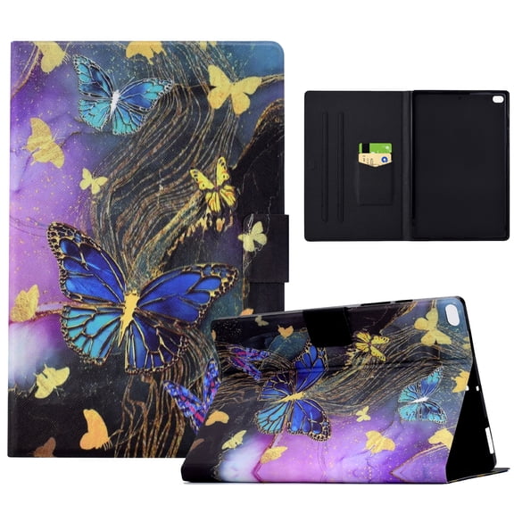 SaniMore Stand Case for iPad 6th Gen/iPad 5th Gen/iPad Air 2/iPad Air, iPad 9.7, PU Leathe [Auto Wake/Sleep   Slot Holder   Anti-slip Strip   Flip Kickstand] Stylish Pattern, A-Butterfly
