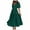 Green, variant on Women's V Neck Short Sleeve Swing Maxi Dress Flowy Tiered Beach Casual Summer Dress