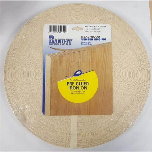 Band It 5992607 250 ft. x 0.87 x 0.03 in. Birch Real Wood Veneer Edging - White
