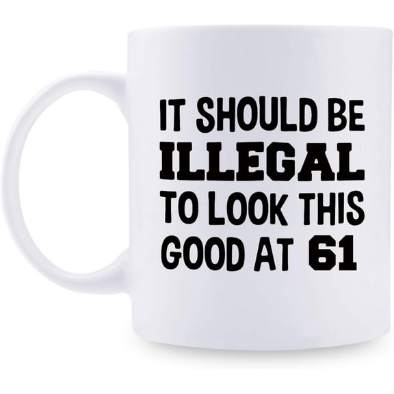 61st Birthday Gifts for Men - 1958 Birthday Gifts for Men, 61 Years Old Birthday Gifts Coffee Mug for Dad, Husband, Friend, Brother, Him, Colleague, Coworker - 11oz