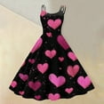 thumbnail image 2 of Women's Dresses Valentine's Day Floral Print Off-Shoulder Punk Retro Dress Pink 2XL, 2 of 4