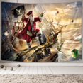 thumbnail image 2 of Tapiz de Navidad JAMW divertido Papá Noel en barco pirata 78W X 59L pulgadas, 2 of 4