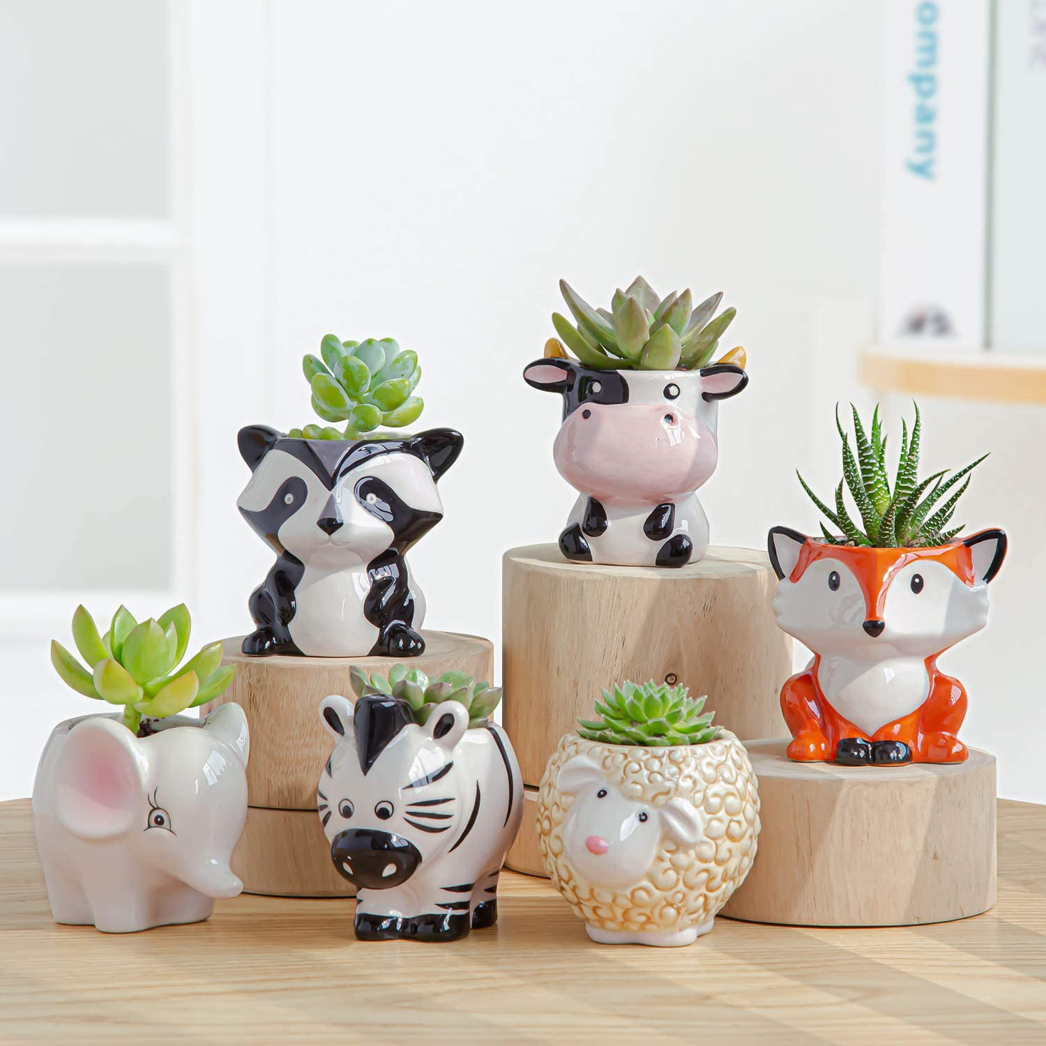 Cute Cartoon Animal Elephant Ceramic Succulent Cactus Flower Pot/Plant Pots